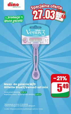 Maszynka do golenia Blue3 / Venus3  promocja w Dino