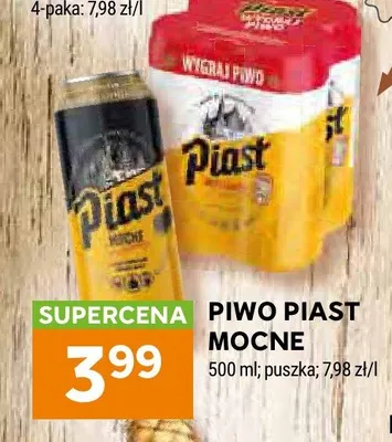 Piwo Piast Mocne promocja w Stokrotka