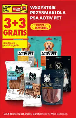 Wszystkie przysmaki dla psa 3+3 GRATIS promocja w Biedronka