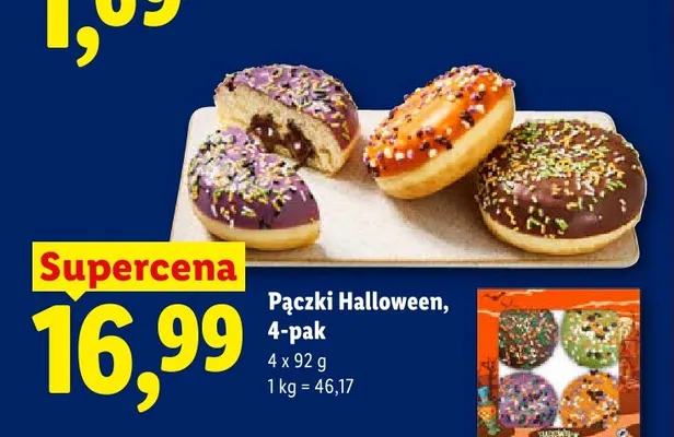 Pączki Halloween 4-pak promocja w Lidl