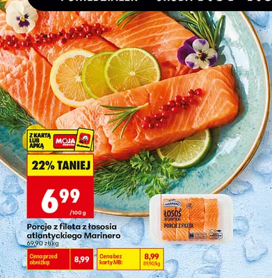 Porcje z fileta z łososia atlantyckiego Marinero promocja w Biedronka
