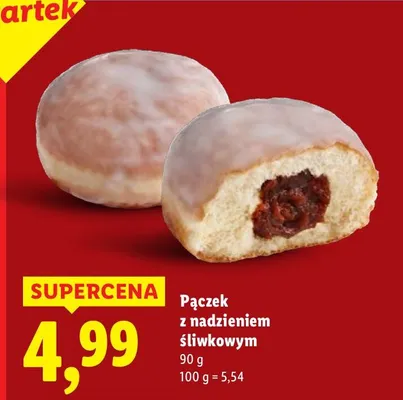 Pączek z nadzieniem śliwkowym promocja w Lidl