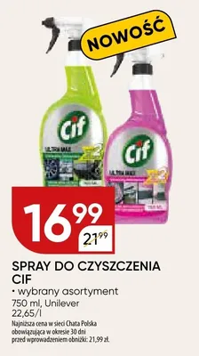 Spray do czyszczenia Cif promocja w Chata Polska