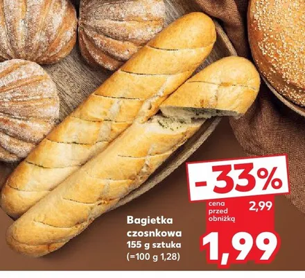 Bagietka czosnkowa promocja w Kaufland