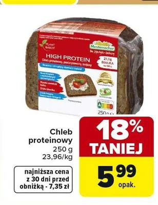 Chleb proteinowy Mestemacher promocja w Carrefour