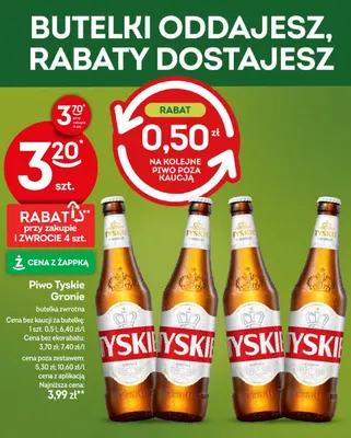 Piwo Tyskie Gronie promocja w Żabka
