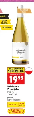 Wino czerwone owocowe Winiarnia Zamojska czarna porzeczka promocja w Biedronka