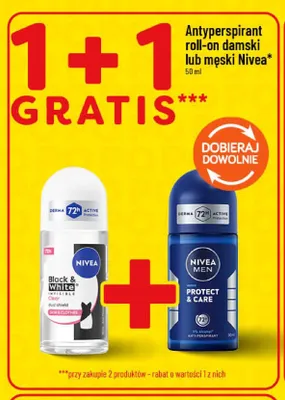 Antyperspirant roll-on męski Nivea Men Protect & Care promocja w POLOmarket