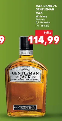 Whiskey Jack Daniel's Gentleman Jack 40% alk. promocja w Kaufland