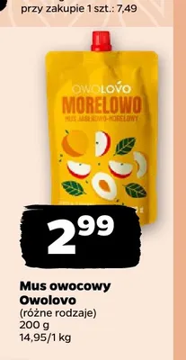 Mus owocowy Owolovo promocja w Netto