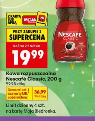 Kawa rozpuszczalna Nescafé Classic promocja w Biedronka
