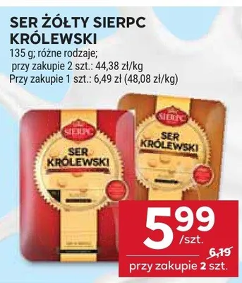 Ser żółty sierpc królewski promocja w Stokrotka