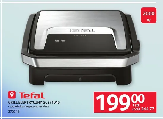 Grill elektryczny GC271D10 Tefal promocja w Selgros