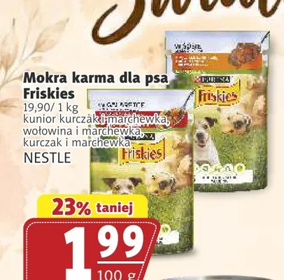 Mokra karma dla psa Friskies wołowina i marchewka promocja w Prim Market