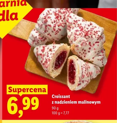 Croissant z nadzieniem malinowym promocja w Lidl
