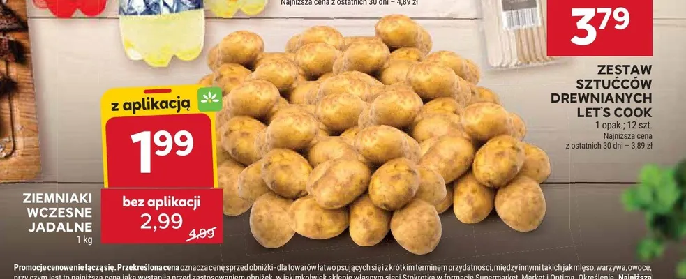 Ziemniaki wczesne jadalne bez aplikacji promocja w Stokrotka