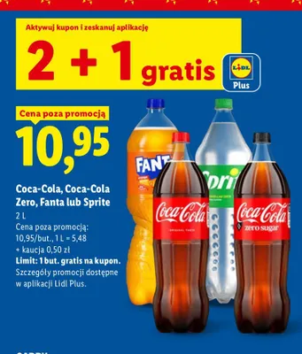 Napój gazowany Coca-Cola Original Taste promocja w Lidl
