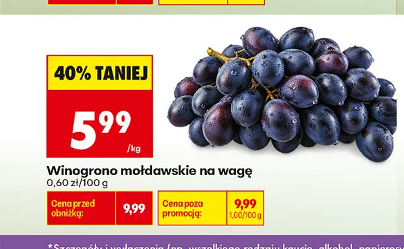 Winogrona promocja w Biedronka