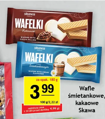 Wafle śmietankowe Skawa promocja w Gram Market