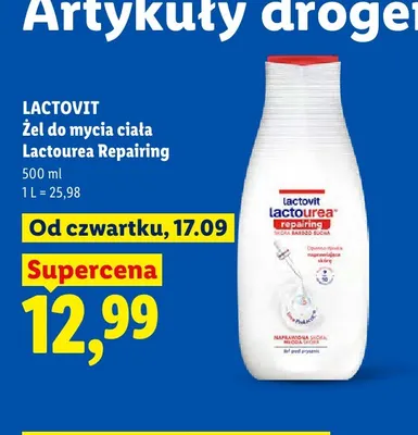 Żel do mycia ciała Lactovit Lactourea Repairing promocja w Lidl