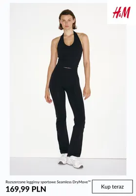 Rozszerzane legginsy sportowe Seamless DryMove™ H & M promocja w H&M