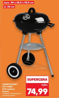 Grill węglowy Kansas  promocja w Kaufland