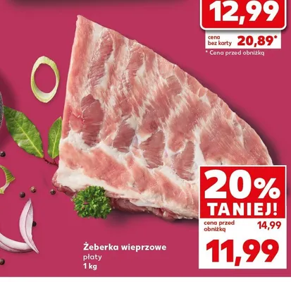 Żeberka wieprzowe płaty promocja w Kaufland
