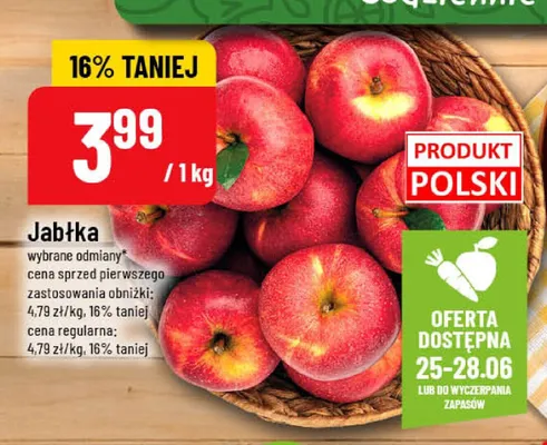 Jabłka wybrane odmiany promocja w POLOmarket