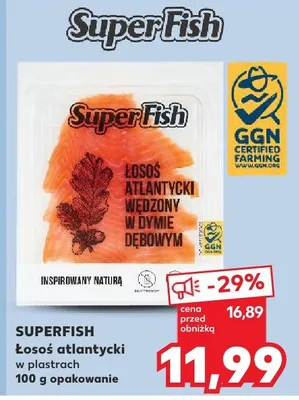 Łosoś atlantycki wędzony w dymie dębowym w plastrach promocja w Kaufland