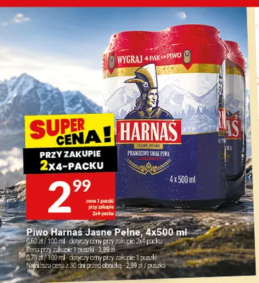 Piwo Harnaś 4-pak 500 ml promocja w Twój Market