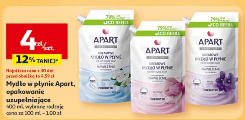 Mydło w płynie Apart, opakowanie uzupełniające promocja w Auchan