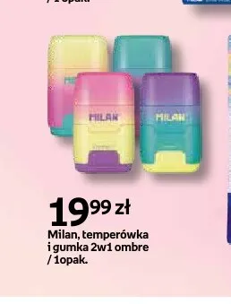 Temperówka i gumka 2w1 Milan Ombre promocja w Empik