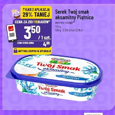 Serek Twój Smak aksamitny klasyczny Piątnica promocja w POLOmarket