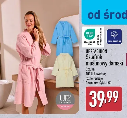 Szlafrok muślinowy damski UP2FASHION promocja w Aldi