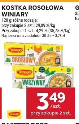 Kostka rosołowa drobiowa Winiary promocja w Stokrotka
