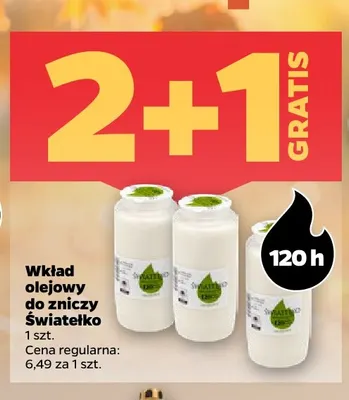 Wkład olejowy do zniczy Światełko promocja w Netto