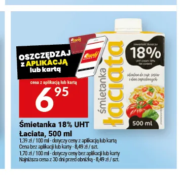 Śmietanka UHT Łaciate 18% promocja w Twój Market