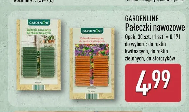 Pałeczki nawozowe do storczyków GARDENLINE promocja w Aldi
