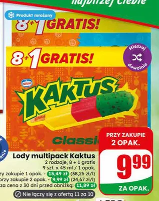 Lody Kactus 9-pak promocja w Dino