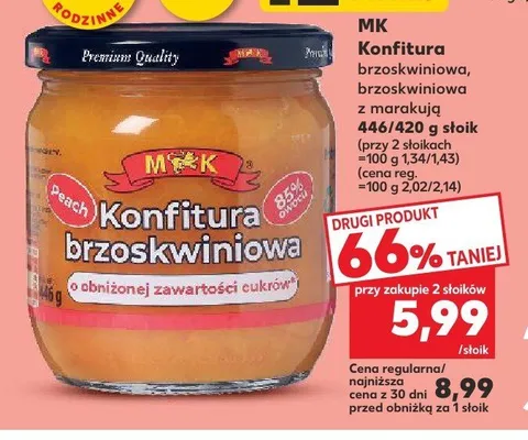 Konfitura brzoskwiniowa MK promocja w Kaufland