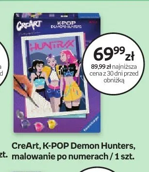 CreArt K-POP Demon Hunters malowanie po numerach promocja w Dzień Dziecka