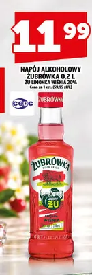 Napój alkoholowy Żubrówka Żu Limonka Wiśnia 20% promocja w TOPAZ