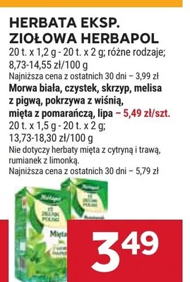 Herbata ziołowa promocja w Stokrotka