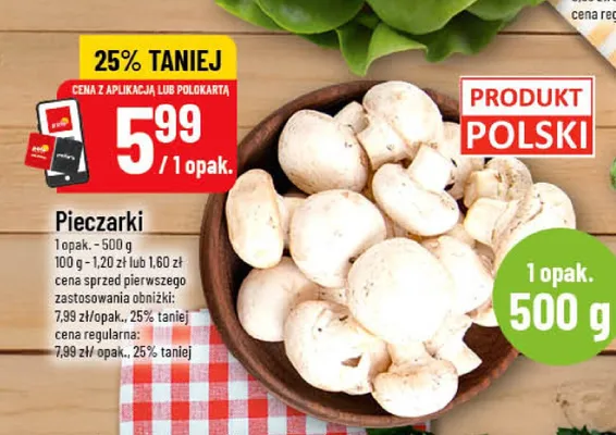Pieczarki promocja w POLOmarket