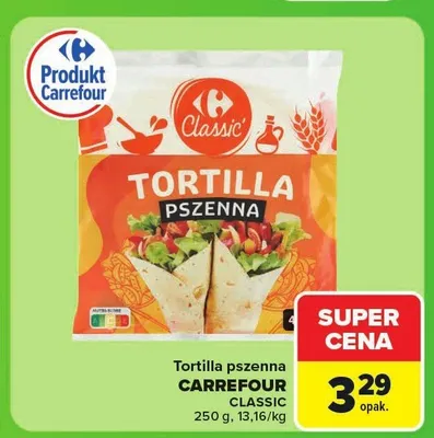 Tortilla pszenna Carrefour Classic promocja w Carrefour
