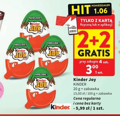 Kinder Joy Minecraft promocja w Intermarche