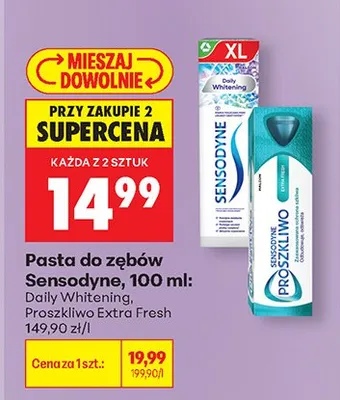 Pasta do zębów Proszkliwo Extra Fresh promocja w Biedronka
