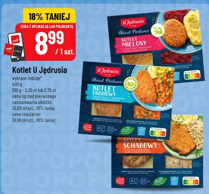 Kotlet schabowy z kapustą zasmażaną i puree ziemniaczanym U Jędrusia promocja w POLOmarket