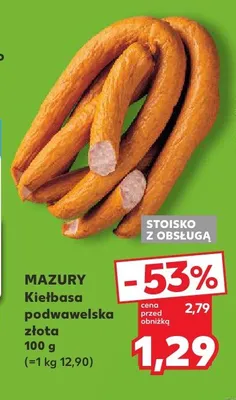 Kiełbasa podwawelska złota Mazury promocja w Kaufland