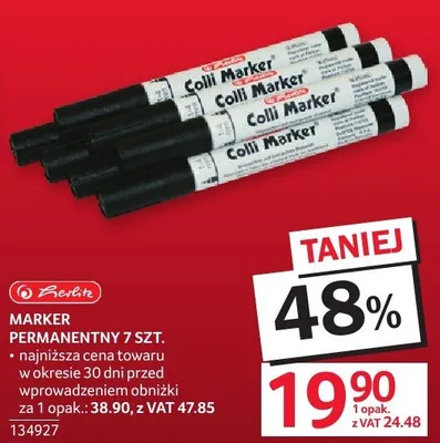 Marker permanentny Herlitz 7 szt. promocja w Selgros